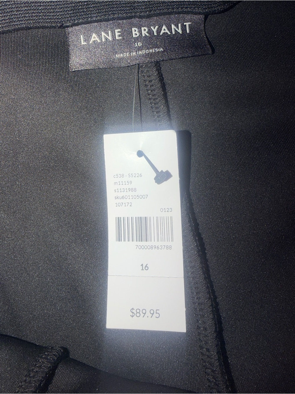Lane Bryant Journey Black Wide-Leg Pants w/White Side Stripe NWT Size 16 - Picture 7 of 7